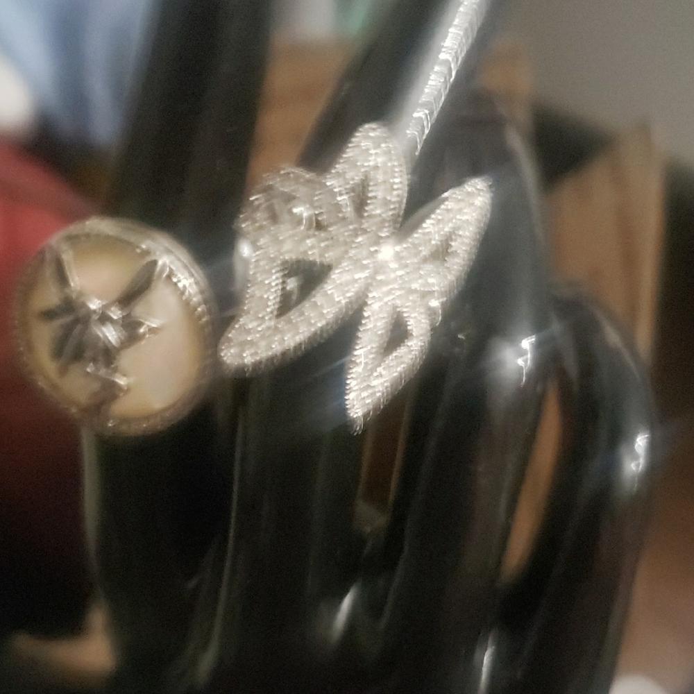 Elegant Silver Butterfly Ring Buyerz.choix S K C A bT Rinf